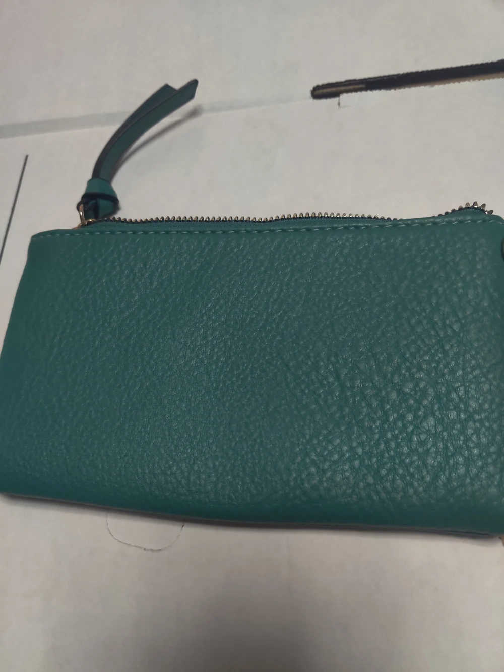 Montana West Teal Zip Leather Wristlet